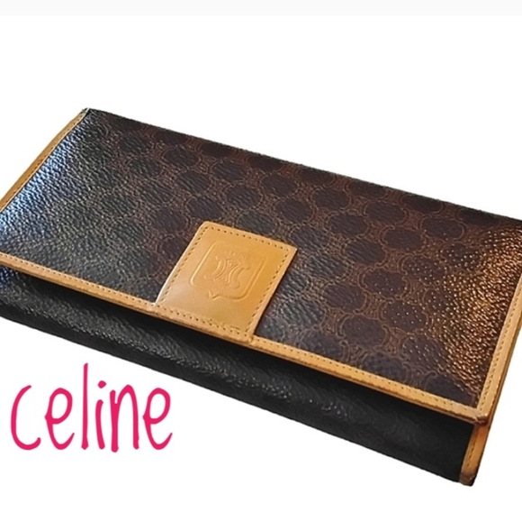 Celine Handbags - Celine Triomphe Long Wallet Vintage GUC